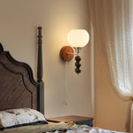 Rowan Bead Wall Sconce – Modern Wood & Glass Wall Light