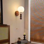 Rowan Bead Wall Sconce – Modern Wood & Glass Wall Light