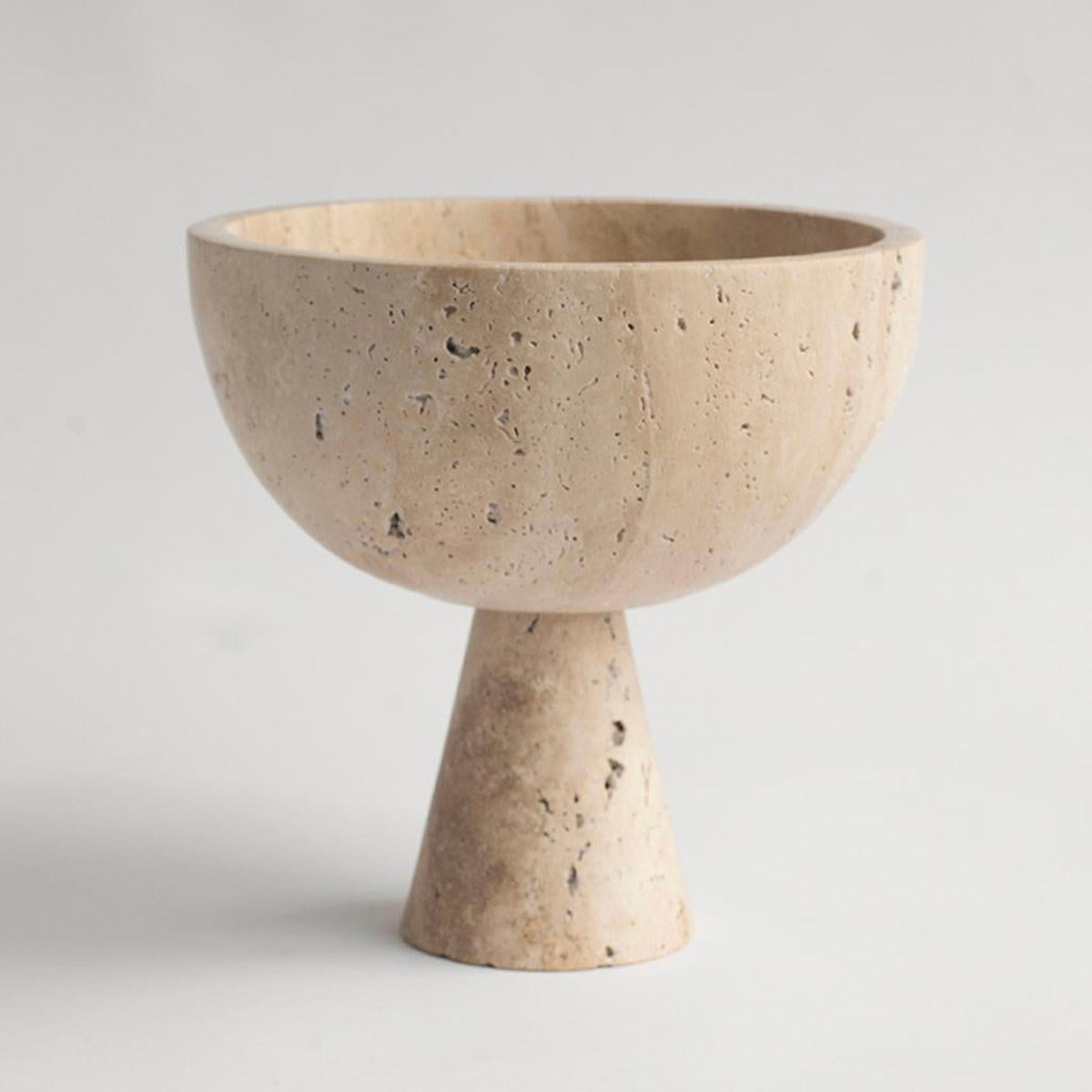 Rowan Stone Display Bowl – Sculptural Marble & Travertine Decor Accent