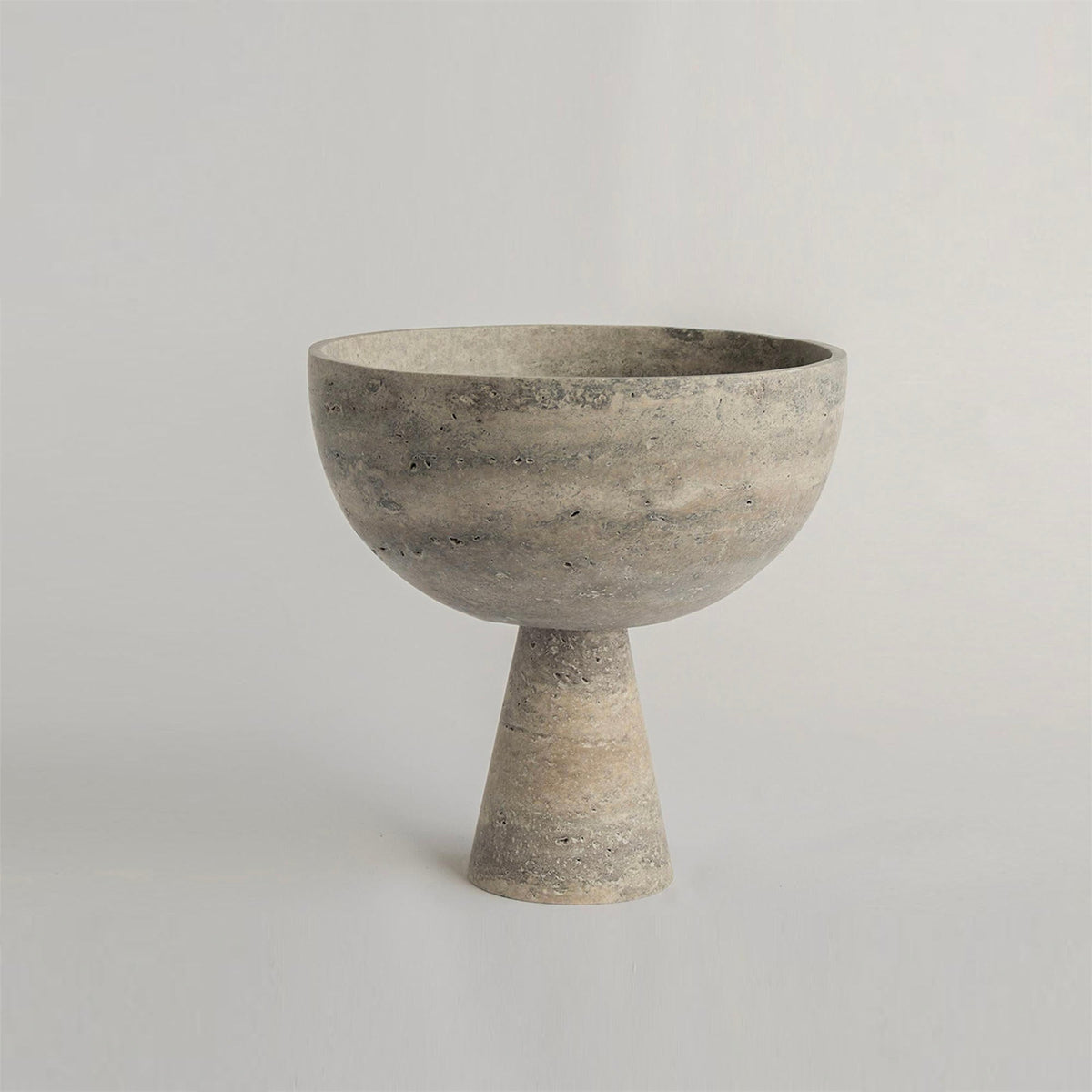 Rowan Stone Display Bowl – Sculptural Marble & Travertine Decor Accent