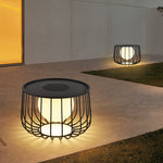 Rowan Cage Solar Lantern – Modern Outdoor Portable Lamp