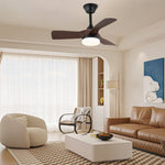 Rowan Ceiling Fan Light with LED – Modern Wooden Fan for Living Spaces