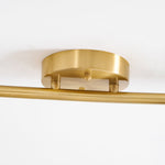 Rowan Ceiling Light in Walnut and Brass, Modern Track Lighting