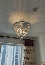 Bordeaux Wood Bead Chandelier