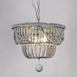 Bordeaux Wood Bead Chandelier