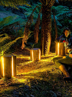 Rustic Log Outdoor LED Light – Nature-Inspired Garden Luminaire