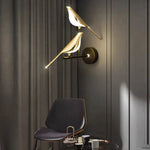 Golden Silver Touch Switch Bird Led Wall Lights Wall Sconce 360 Rotatable Indoor Led Wall Lamps For Bedroom Corridor Ac85 265V