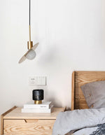 Saturne Brass & Glass Pendant Light – Modern Celestial Suspension