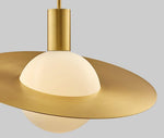 Saturne Brass & Glass Pendant Light – Modern Celestial Suspension
