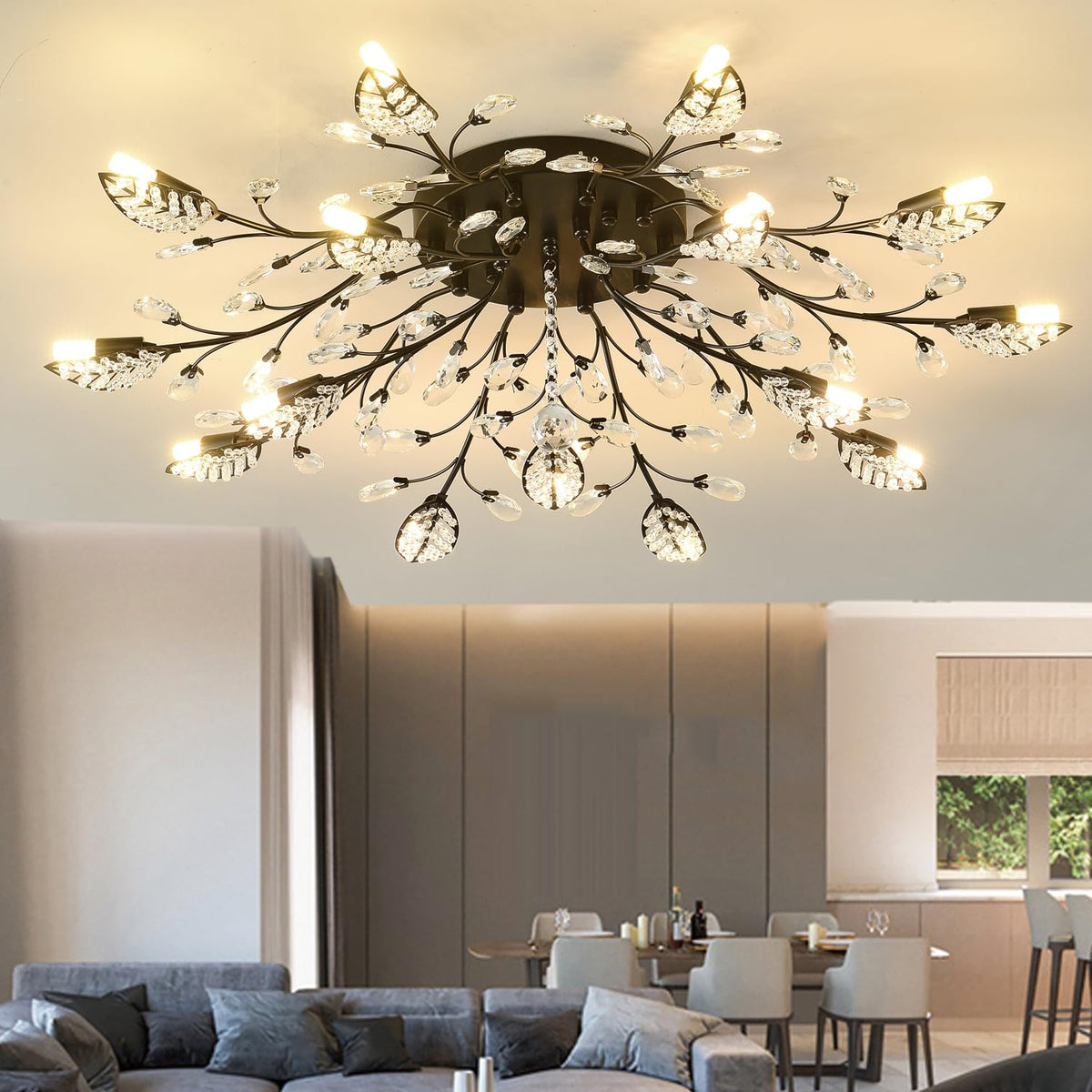 American Style Crystal Branch Ceiling Lamp
