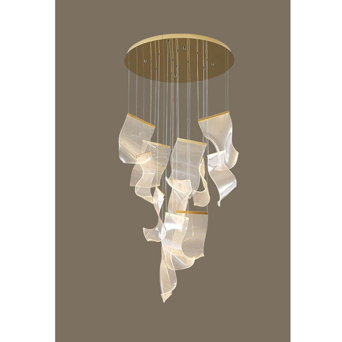 Double Storey Villa Living Room Light Luxurious And Artistic Chandelier