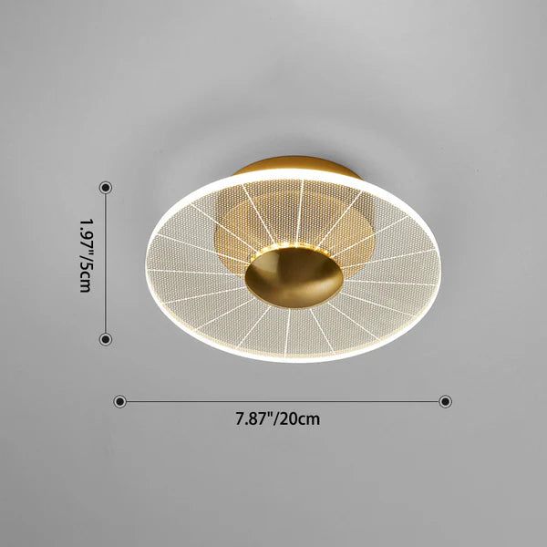 Modern Geometric Grain Ceiling Light