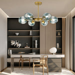 Aurelia Glass Globe Sputnik Chandelier – Nordic LED Ceiling Light
