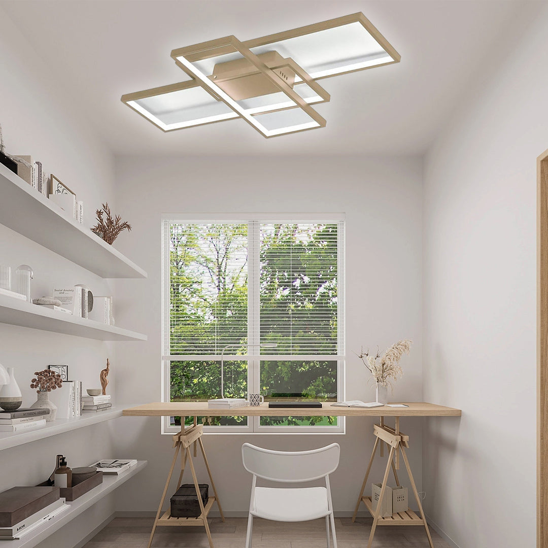 Abstract Rectangles LED Flush Mount Ceiling Light in Modern Minimalist Style