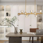 Aurelia Globe Crystal Chandelier in Gold — Modern LED Ceiling Light