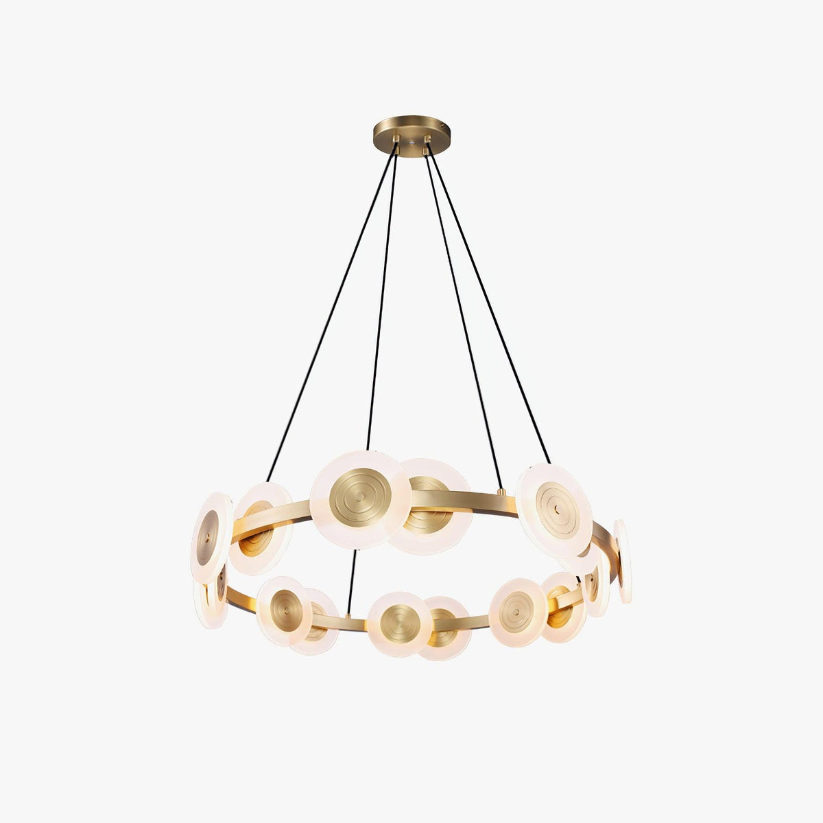 Samiya Brass LED Chandelier – Modern Nordic Pendant Light