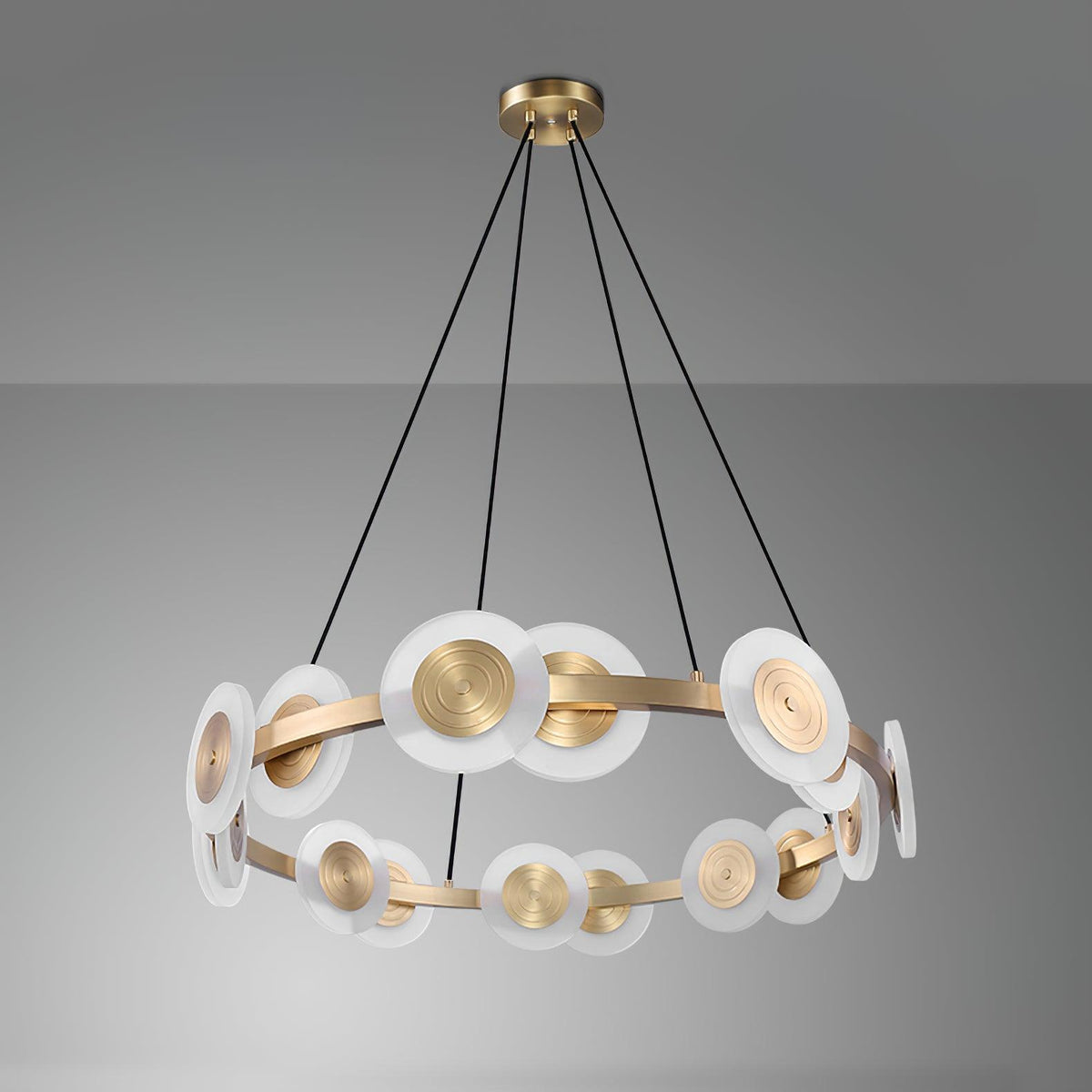 Samiya Brass LED Chandelier – Modern Nordic Pendant Light