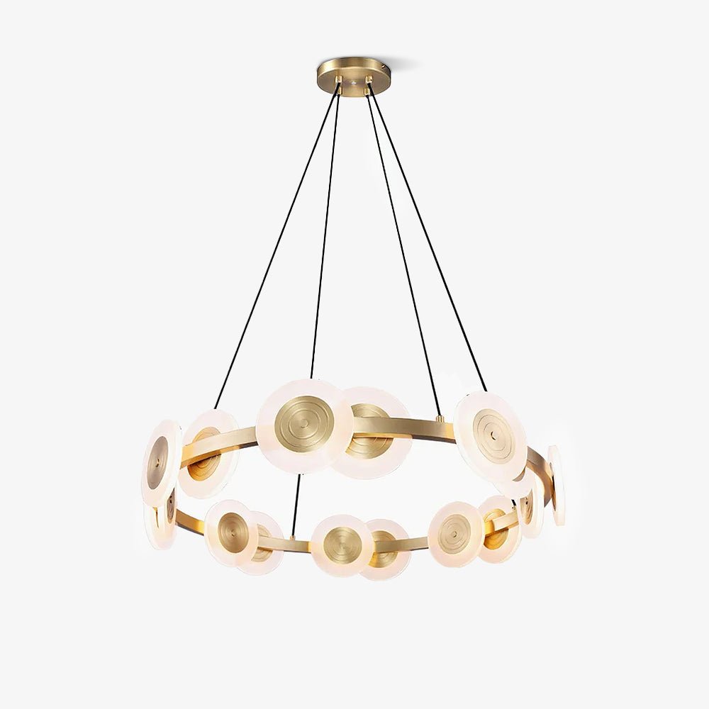 Samiya Brass LED Chandelier – Modern Nordic Pendant Light