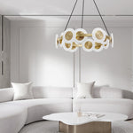 Samiya Brass LED Chandelier – Modern Nordic Pendant Light
