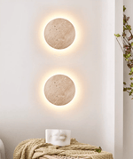 Sana Wall Sconce in Natural Travertine with Integrated LED