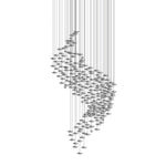Tidal Art Glass Pendant Chandelier – Modern Cascading LED Light