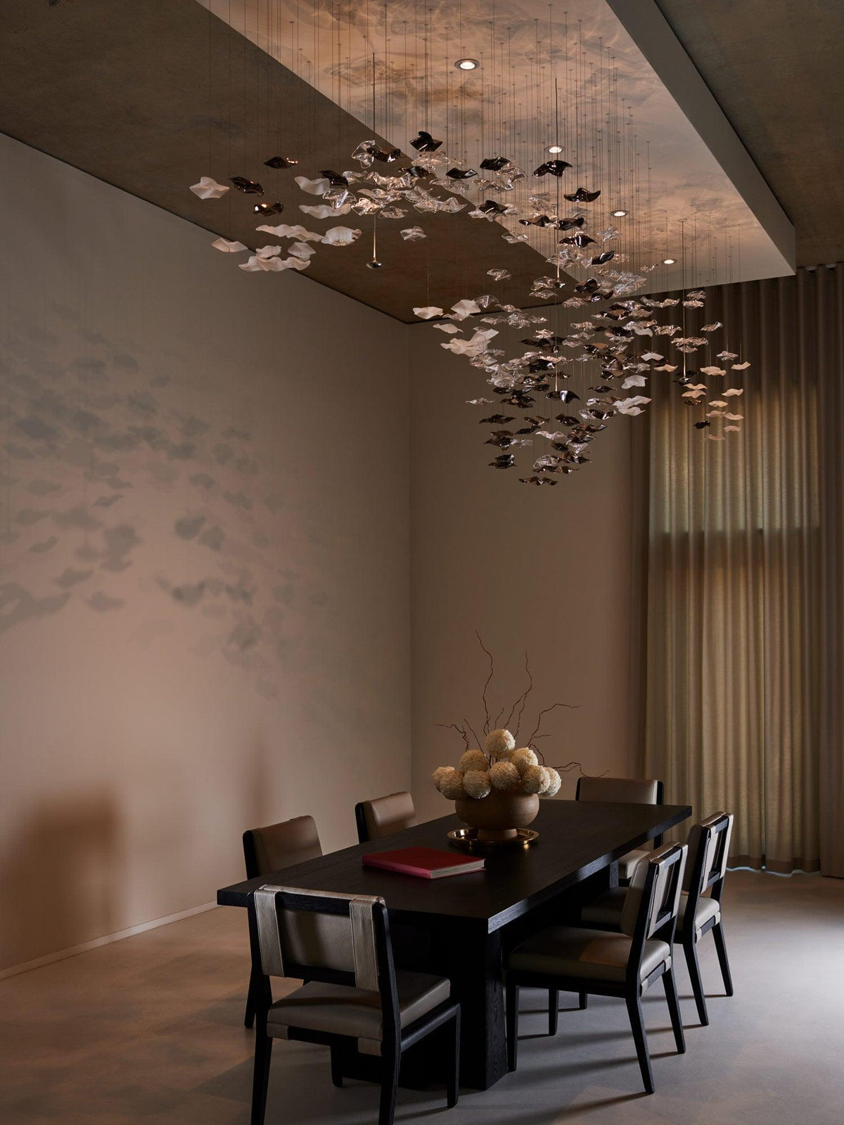 Tidal Art Glass Chandelier – Modern Cascading LED Pendant Light