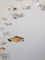 Tidal Art Glass Chandelier – Modern Cascading LED Pendant Light