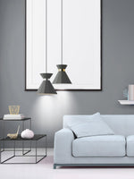 Sash Cement Pendant Light with Gold Accents