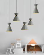 Sash Cement Pendant Light with Gold Accents