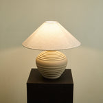 Satori Ridge Ceramic Table Lamp with Linen Shade for Modern Interiors