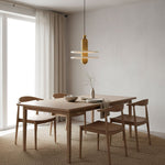 Saturn Alabaster Pendant Light – Sculptural Brass LED Chandelier