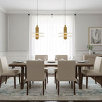 Saturn Alabaster Pendant Light – Sculptural Brass LED Chandelier
