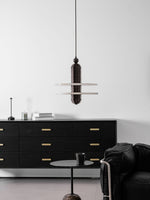 Saturn Alabaster Pendant Light – Sculptural Brass LED Chandelier