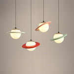 Saturn Celestial Pendant Light in Glass and Metal for Modern Interiors