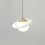 Saturn Celestial Pendant Light in Glass and Metal for Modern Interiors