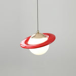 Saturn Celestial Pendant Light in Glass and Metal for Modern Interiors