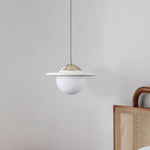 Saturn Celestial Pendant Light in Glass and Metal for Modern Interiors