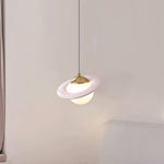 Saturn Celestial Pendant Light in Glass and Metal for Modern Interiors