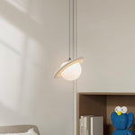 Saturn Celestial Pendant Light in Glass and Metal for Modern Interiors