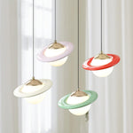 Saturn Celestial Pendant Light in Glass and Metal for Modern Interiors