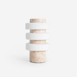 Saturn Travertine Table Lamp – Sculptural LED Accent Light