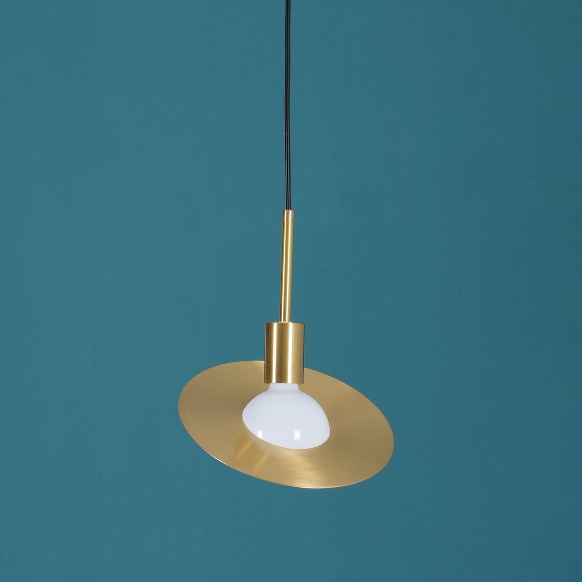 Saturne Brass & Glass Pendant Light – Modern Celestial Suspension