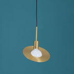 Saturne Brass & Glass Pendant Light – Modern Celestial Suspension