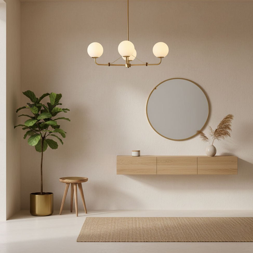 Savanna Chandelier – Modern Glass Globe Pendant Light for Dining Room and Living Room