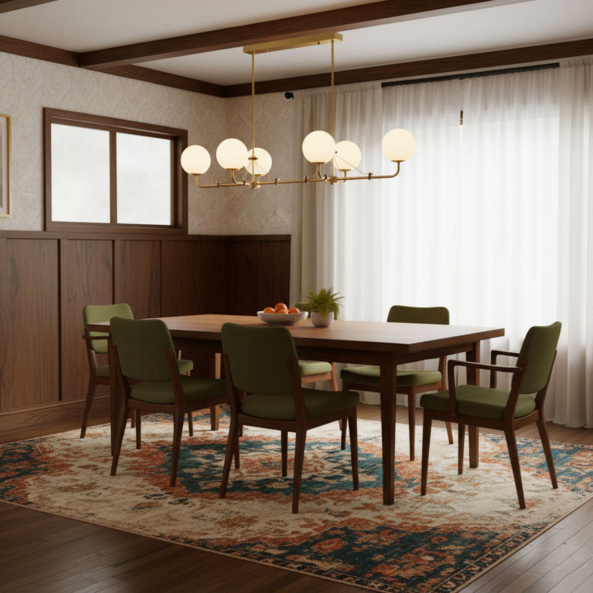 Savanna Chandelier – Modern Glass Globe Pendant Light for Dining Room and Living Room