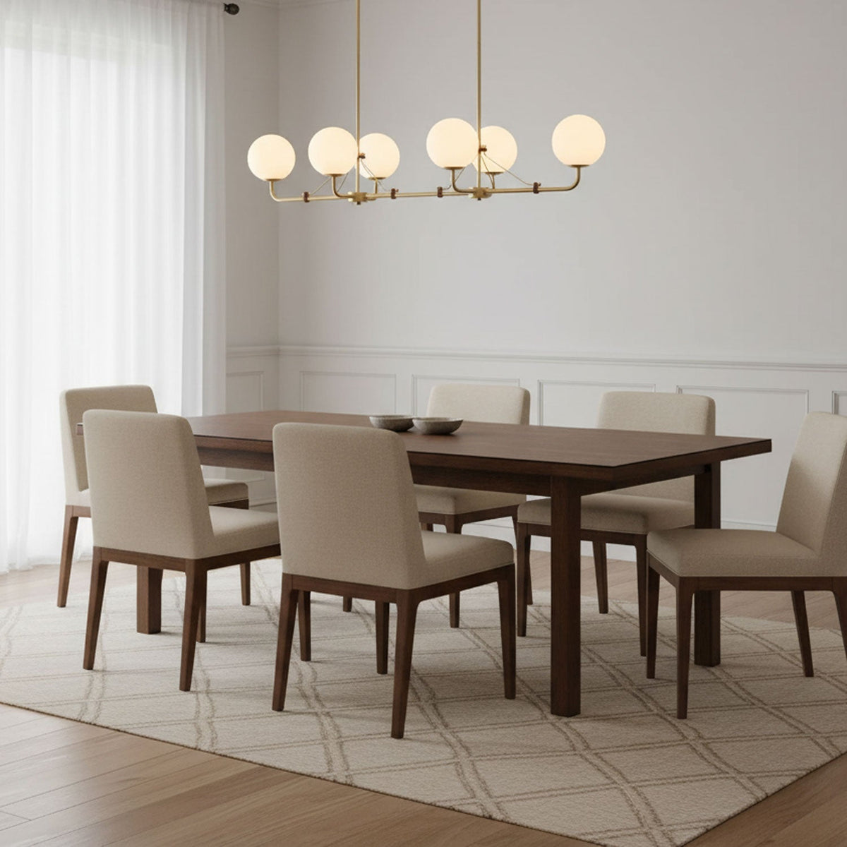 Savanna Chandelier – Modern Glass Globe Pendant Light for Dining Room and Living Room