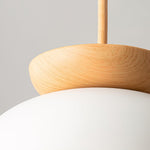 Savie Modern Wood Grain Glass Pendant Light for Dining Room and Kitchen Island
