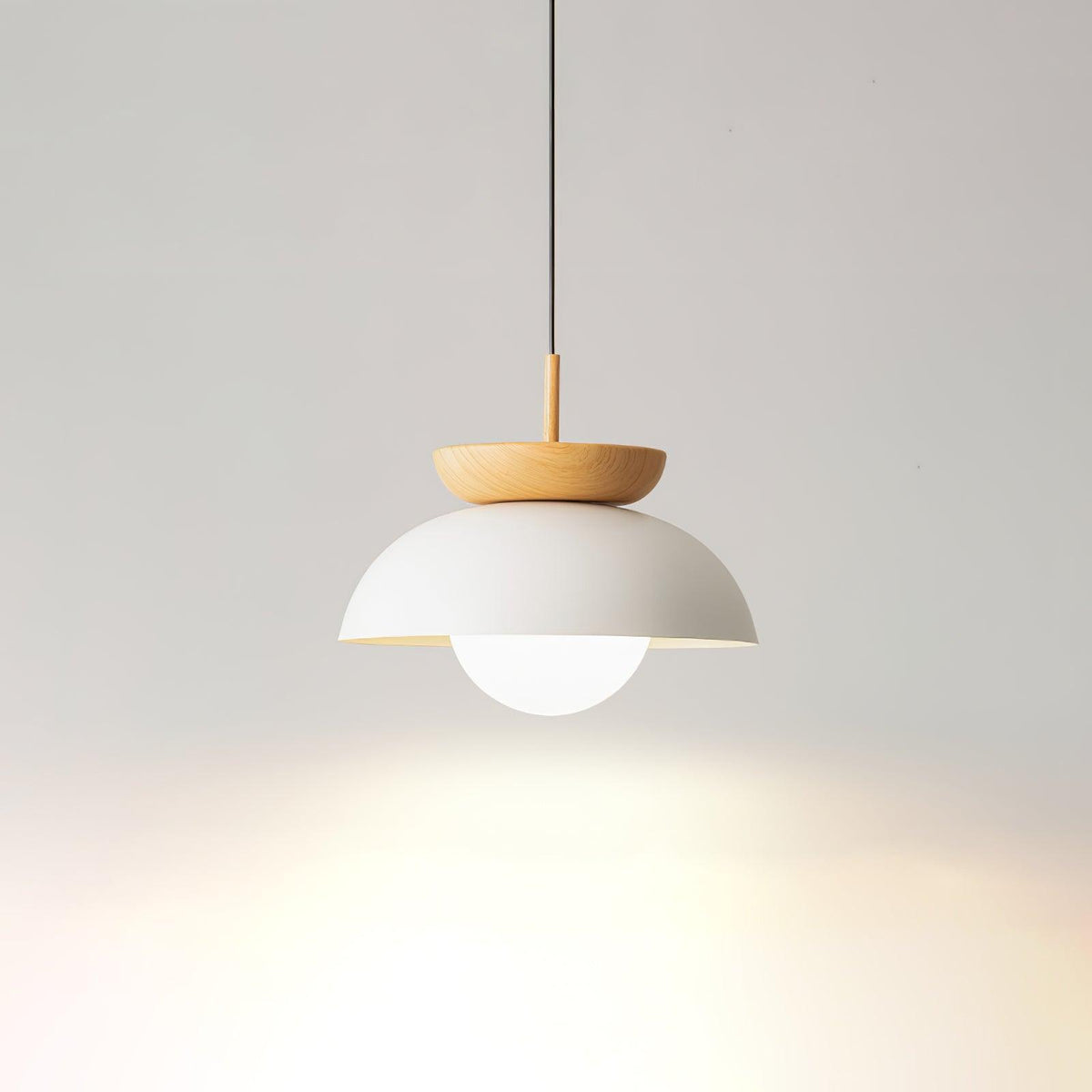 Savie Modern Wood Grain Glass Pendant Light for Dining Room and Kitchen Island