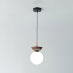 Savie Modern Wood Grain Glass Pendant Light for Dining Room and Kitchen Island