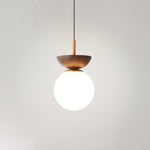 Savie Modern Wood Grain Glass Pendant Light for Dining Room and Kitchen Island